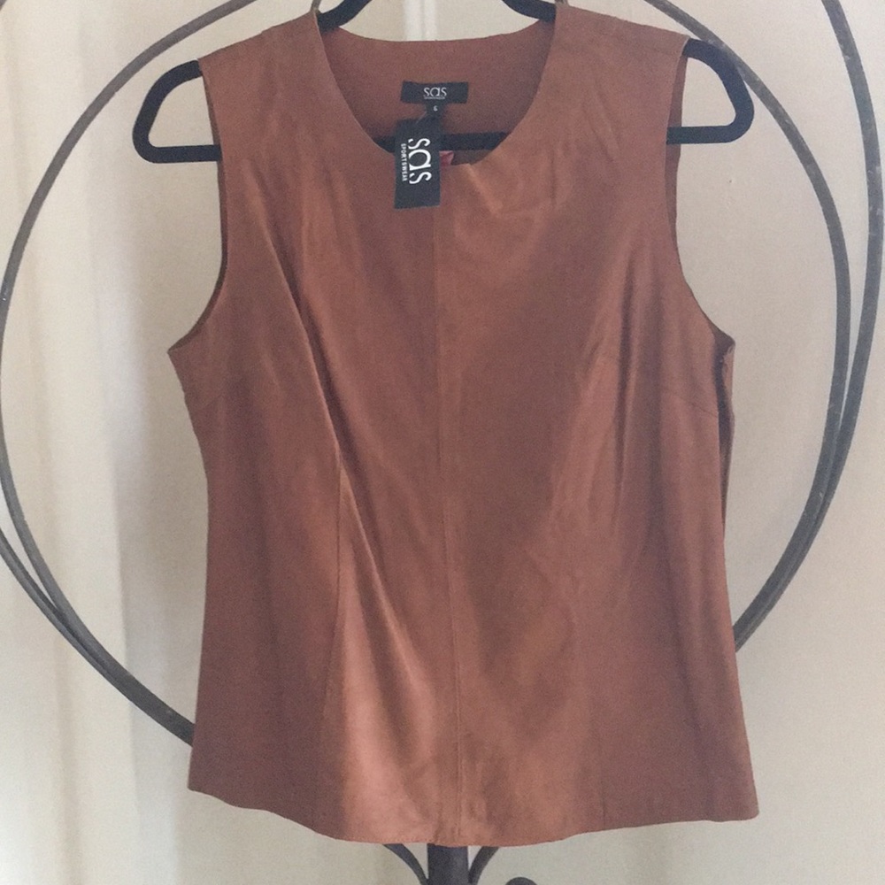 SAS Butterscotch Leather Top